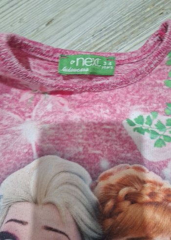 Kız Çocuk Uzun Kollu Baskılı Pembe Tişört - Görsel 2