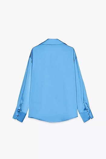 xl Beden lacivert Renk BASIC SATEN GÖMLEK ZARA