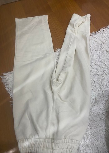 10 Yaş Beden beyaz Renk Beyaz Keten Pilili Kadın Pantolon