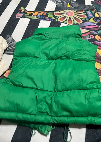 Yeşil Fermuarlı çocuk  Yelek - Görsel 3