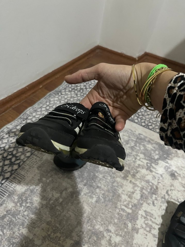 Erkek Çocuk Siyah Zebra Desenli Spor Ayakkabı - Görsel 3