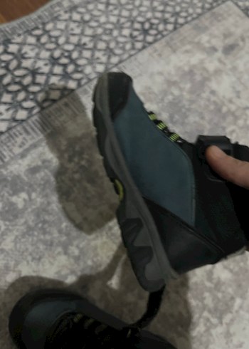 Gri Erkek Çocuk Sneakers Velcro Bantlı - Görsel 7