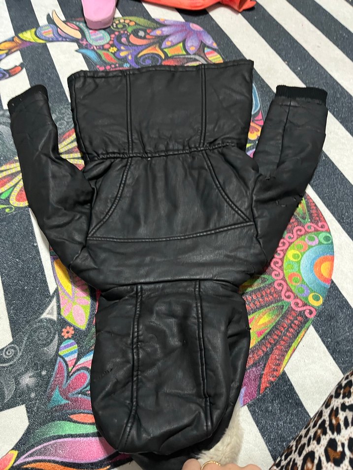 Koton Kids Siyah Deri Kız Ceket 4-5 Yaş - Görsel 4