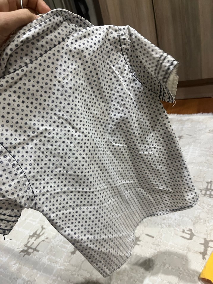 Erkek Çocuk Gri Baskılı Kısa Kollu Gömlek - Görsel 2