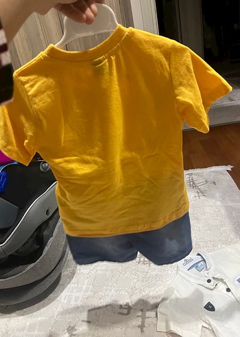 Sarı Baskılı Kısa Kollu Bebek Takımı - Görsel 2