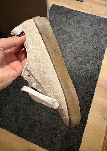 Vans Beyaz Süet Düz Taban Sneakers Vans krem kahve ayakkabı - Görsel 8