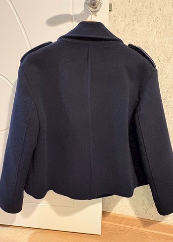 IPEKYOL Lacivert Kemerli yünlü Ceket - Görsel 3