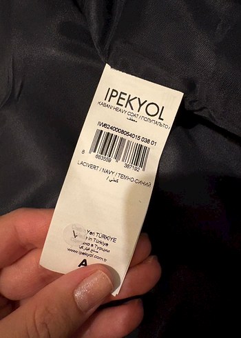 IPEKYOL Lacivert Kemerli yünlü Ceket - Görsel 4