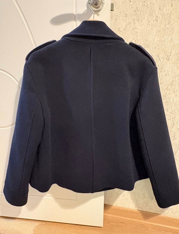 IPEKYOL Lacivert Kemerli yünlü Ceket - Görsel 3