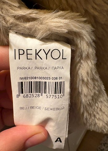 Kürk Detaylı Bej Kadın Parka ipekyol - Görsel 4