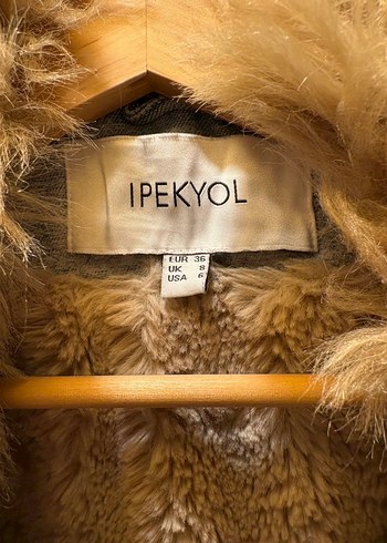 Kürk Detaylı Bej Kadın Parka ipekyol - Görsel 2