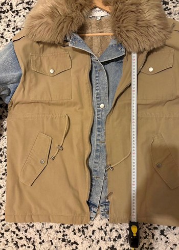 Kürk Detaylı Bej Kadın Parka ipekyol - Görsel 8