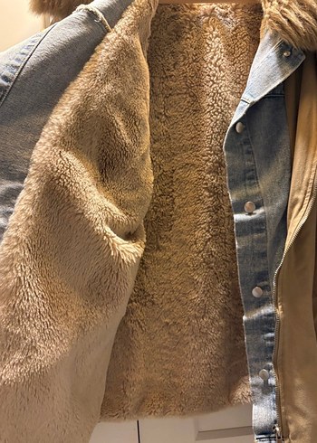 Kürk Detaylı Bej Kadın Parka ipekyol - Görsel 3