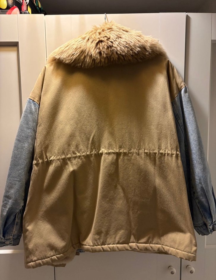 Kürk Detaylı Bej Kadın Parka ipekyol - Görsel 5