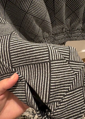 Düğmeli Gri Mini Street Wear Kadın Ceket ipekyol mont - Görsel 6