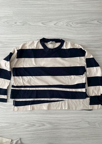 Lacivert Kadın Sweatshirt Los Angeles Yazılı - Görsel 2