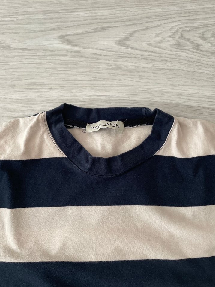 Lacivert Kadın Sweatshirt Los Angeles Yazılı - Görsel 3