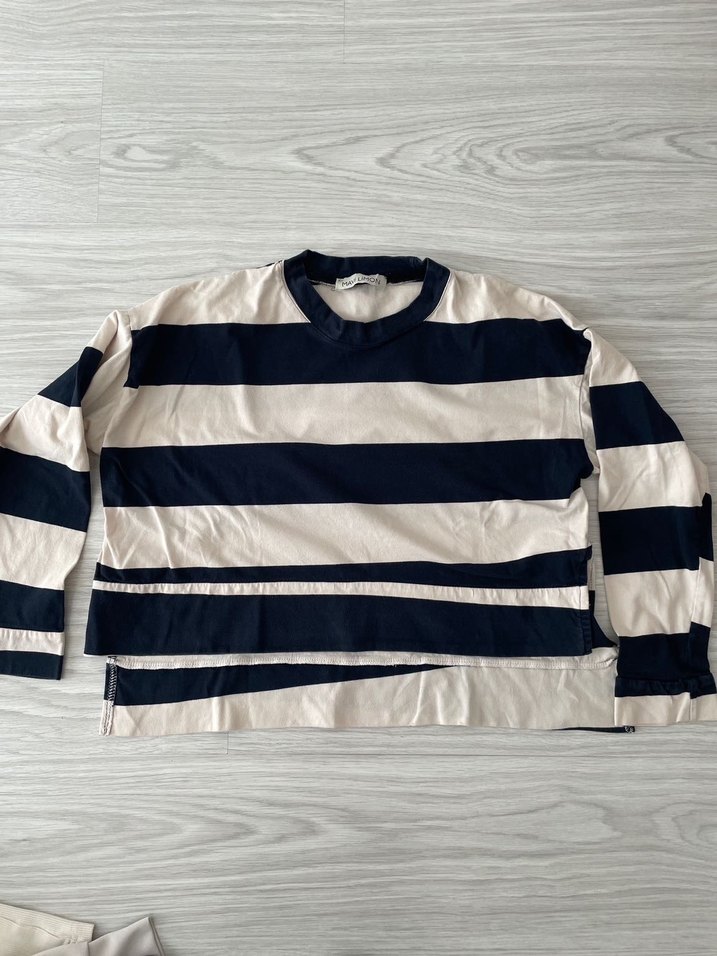 Lacivert Kadın Sweatshirt Los Angeles Yazılı - Görsel 2