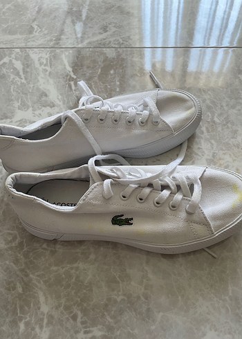 Beyaz Bağcıklı Kadın Spor Ayakkabı - Görsel 3