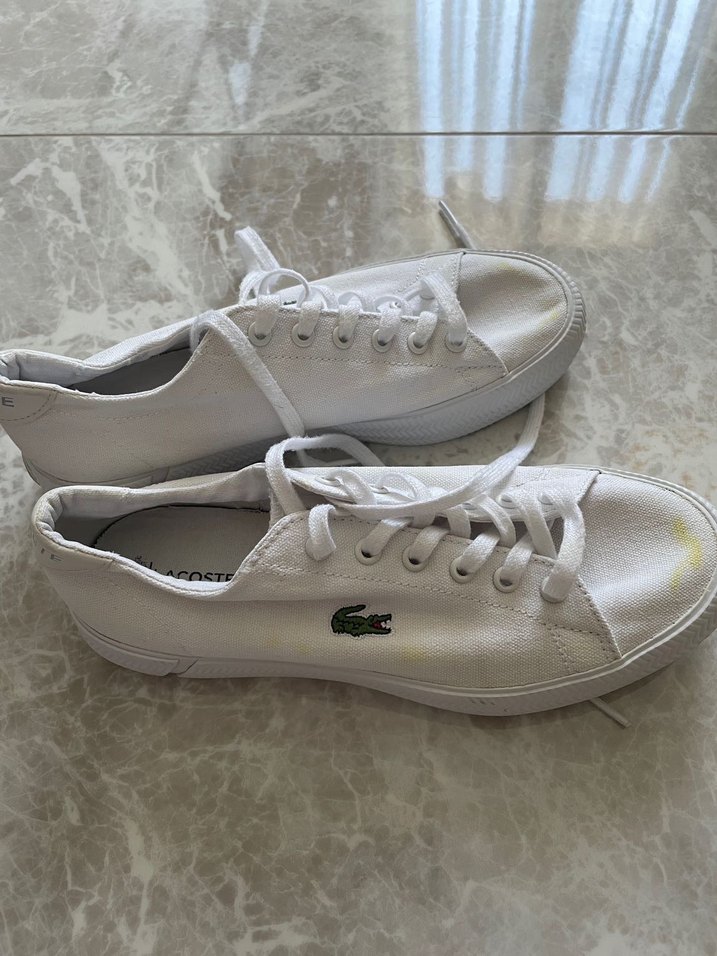 Beyaz Bağcıklı Kadın Spor Ayakkabı - Görsel 3