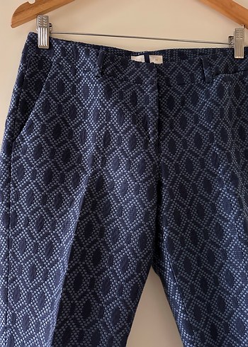 Yargıcı Mavi Desenli Kumaş Pantolon - Görsel 6