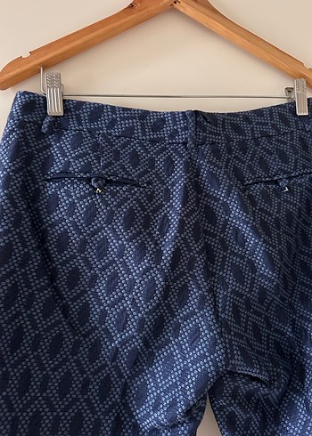 Yargıcı Mavi Desenli Kumaş Pantolon - Görsel 5