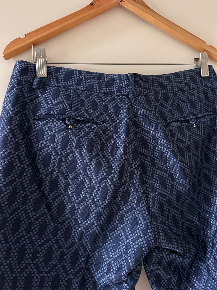 Yargıcı Mavi Desenli Kumaş Pantolon - Görsel 5