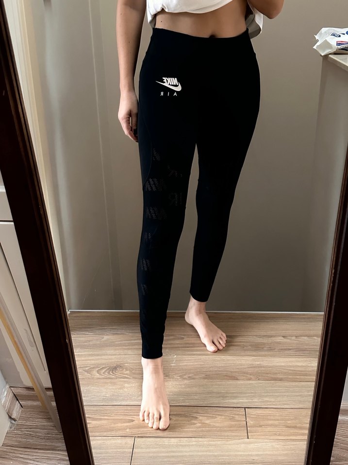 Nike Siyah Kadın Spor Tayt Velcro Detaylı - Görsel 4