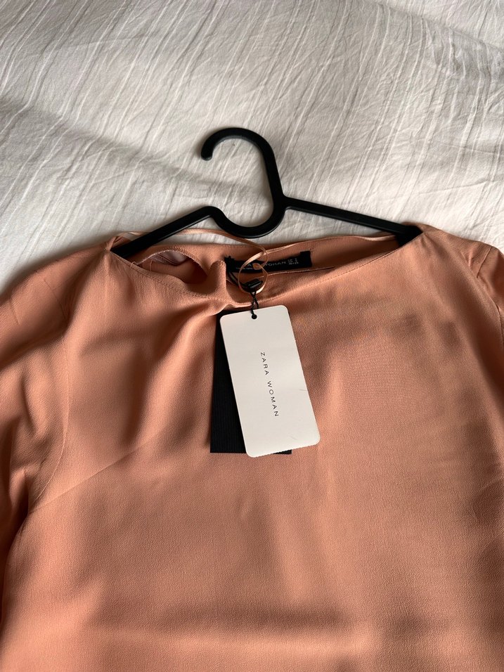 Zara somon rengi Bluz - Görsel 4