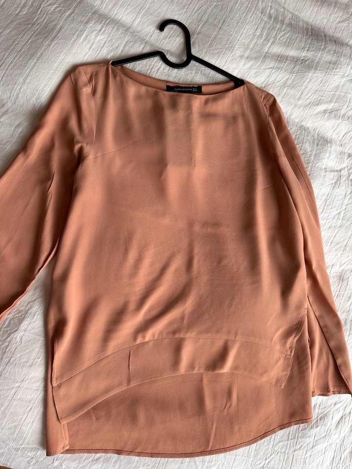 Zara somon rengi Bluz - Görsel 3