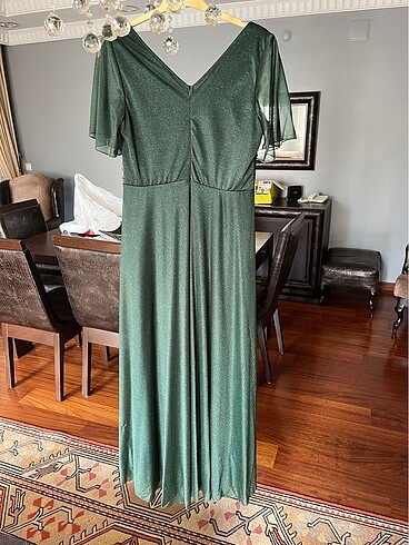 46 Beden yeşil Renk Abiye elbise
