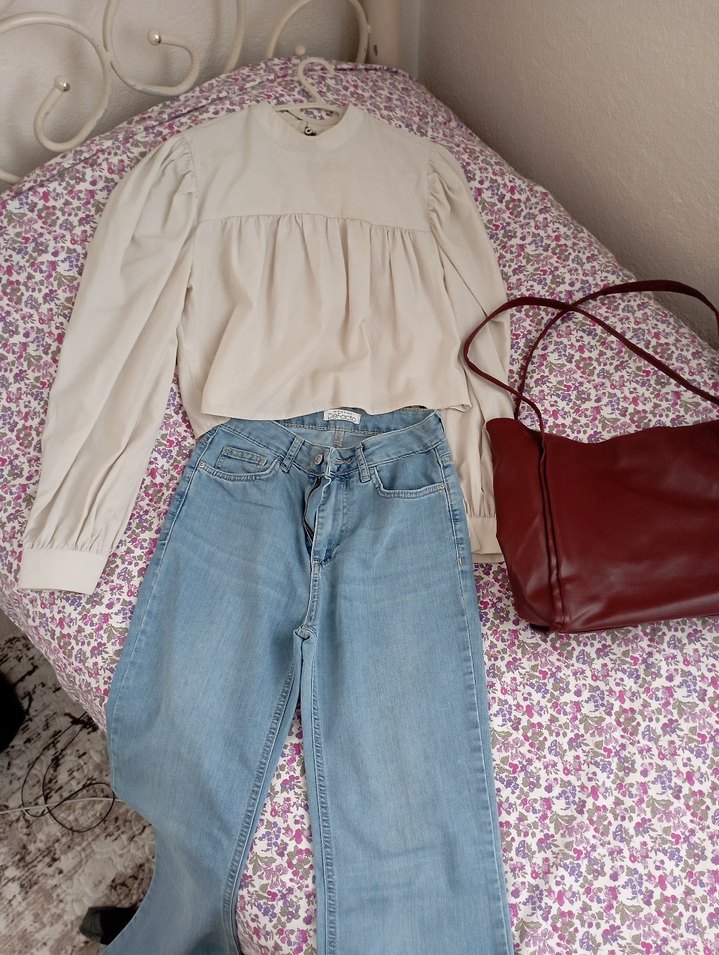 Bej Renkli Salaş gömlek - Görsel 2