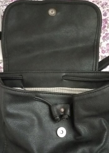 Kadın Siyah Deri Sırt Çantası - Görsel 2