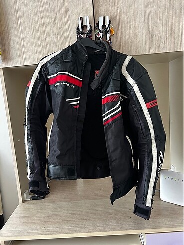 Deri Ceket Scoyco Az Yıpranmış Motorcu ceketi Motor ceketi