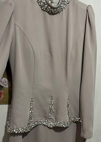 Şal dahillll taşlı balık abiye 38 beden - Görsel 4