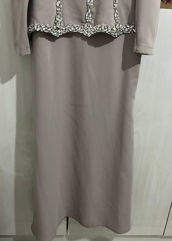 Şal dahillll taşlı balık abiye 38 beden - Görsel 3