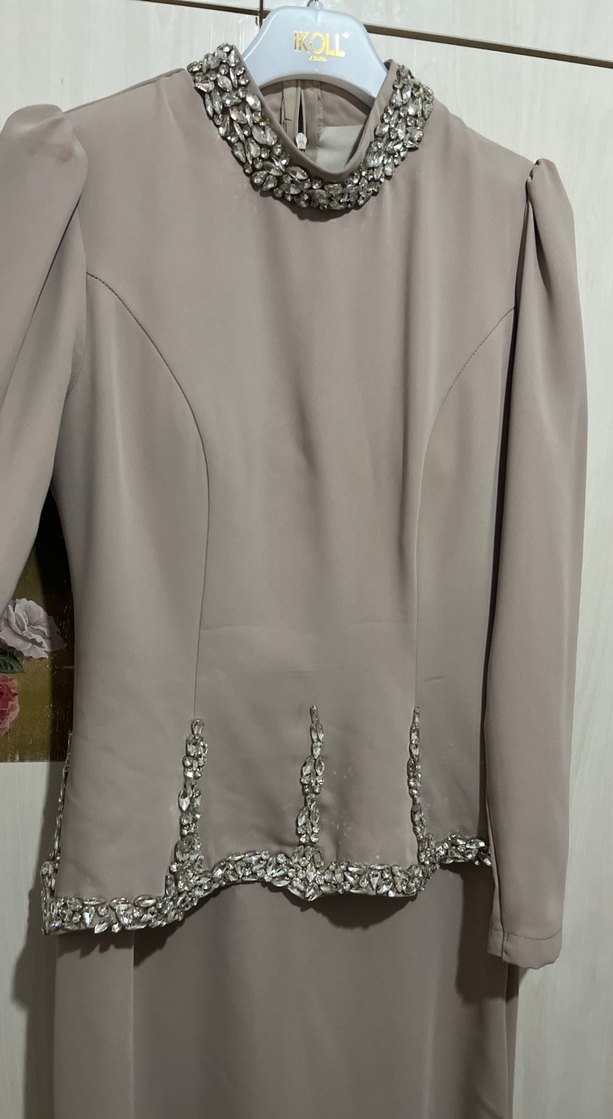 Şal dahillll taşlı balık abiye 38 beden - Görsel 4