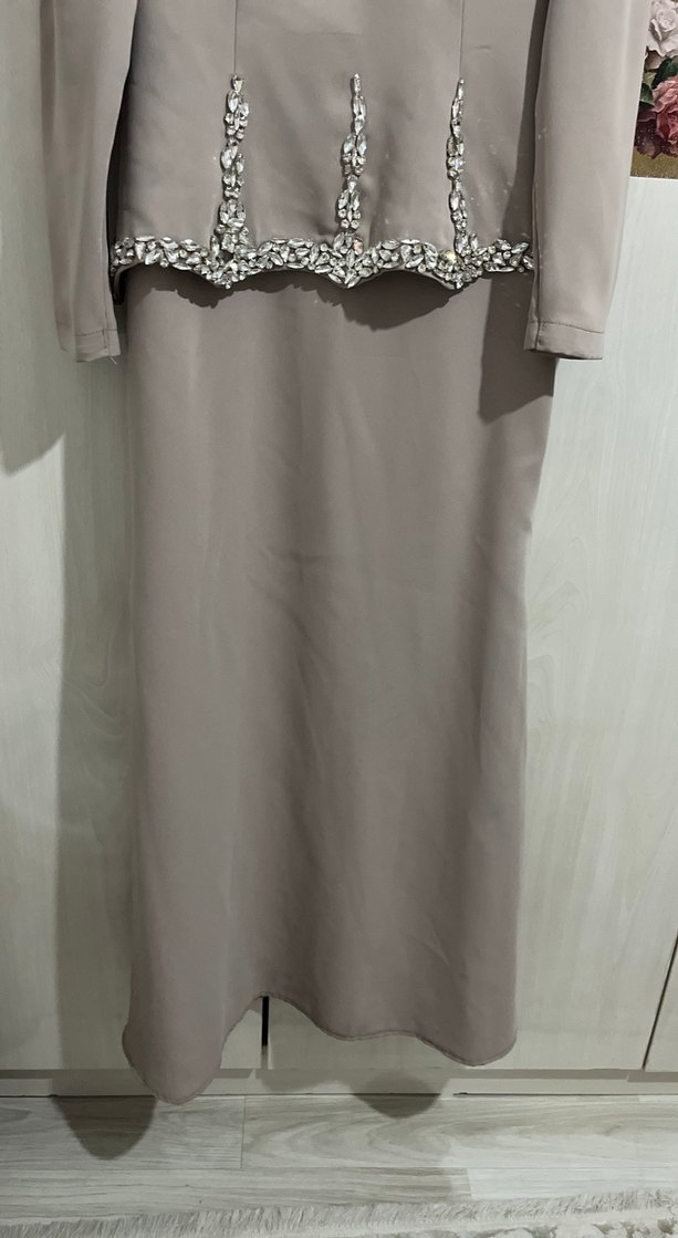 Şal dahillll taşlı balık abiye 38 beden - Görsel 3