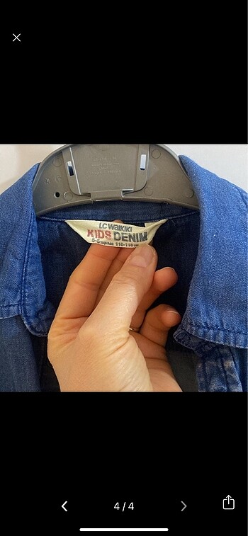 5 Yaş Beden Erkek çocuk kot gömlek