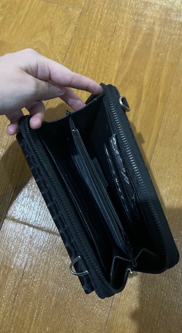 Siyah Deri Fermuarlı Kadın Cüzdanı - Görsel 2