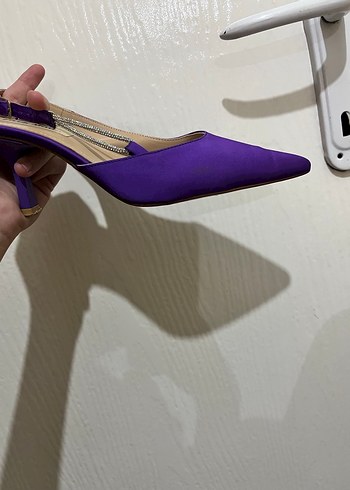 Mor Parlak Stiletto Topuklu Kadın Ayakkabı - Görsel 2