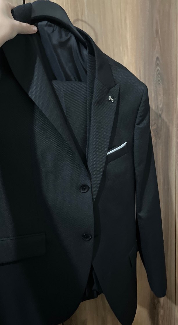 Erkek Siyah Modern Klasik Takım Elbise - Görsel 3