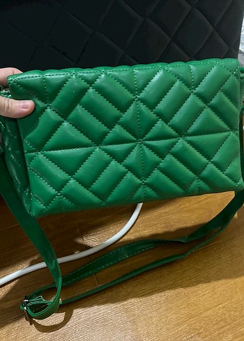 Yeşil Deri Kadın Çanta - Görsel 3