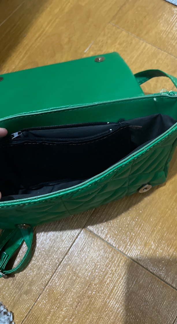 Yeşil Deri Kadın Çanta - Görsel 2