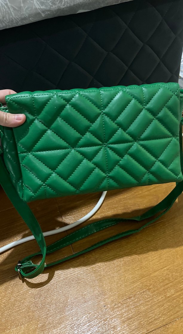 Yeşil Deri Kadın Çanta - Görsel 3