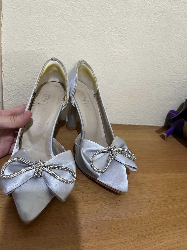 Kadın Beyaz Yüksek Topuklu Düğün Ayakkabısı - Görsel 3