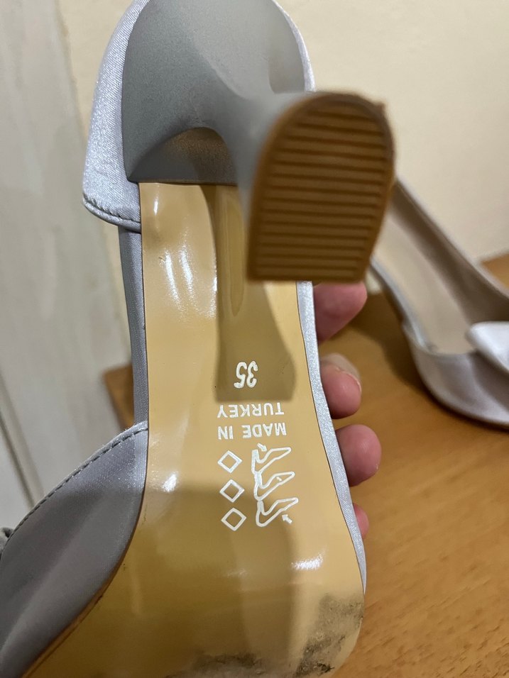 Kadın Beyaz Yüksek Topuklu Düğün Ayakkabısı - Görsel 2