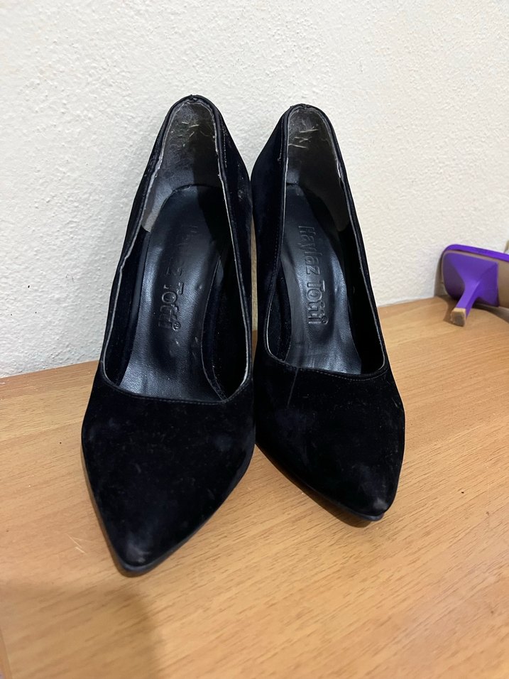 Siyah İnce Topuklu Kadın Stiletto - Görsel 2