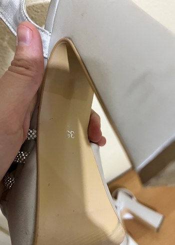 Gri Yılan Desenli Platform Topuklu Kadın Ayakkabı - Görsel 2