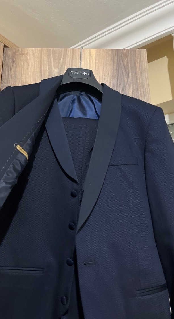 Erkek Lacivert Modern Klasik Takım Elbise - Görsel 3